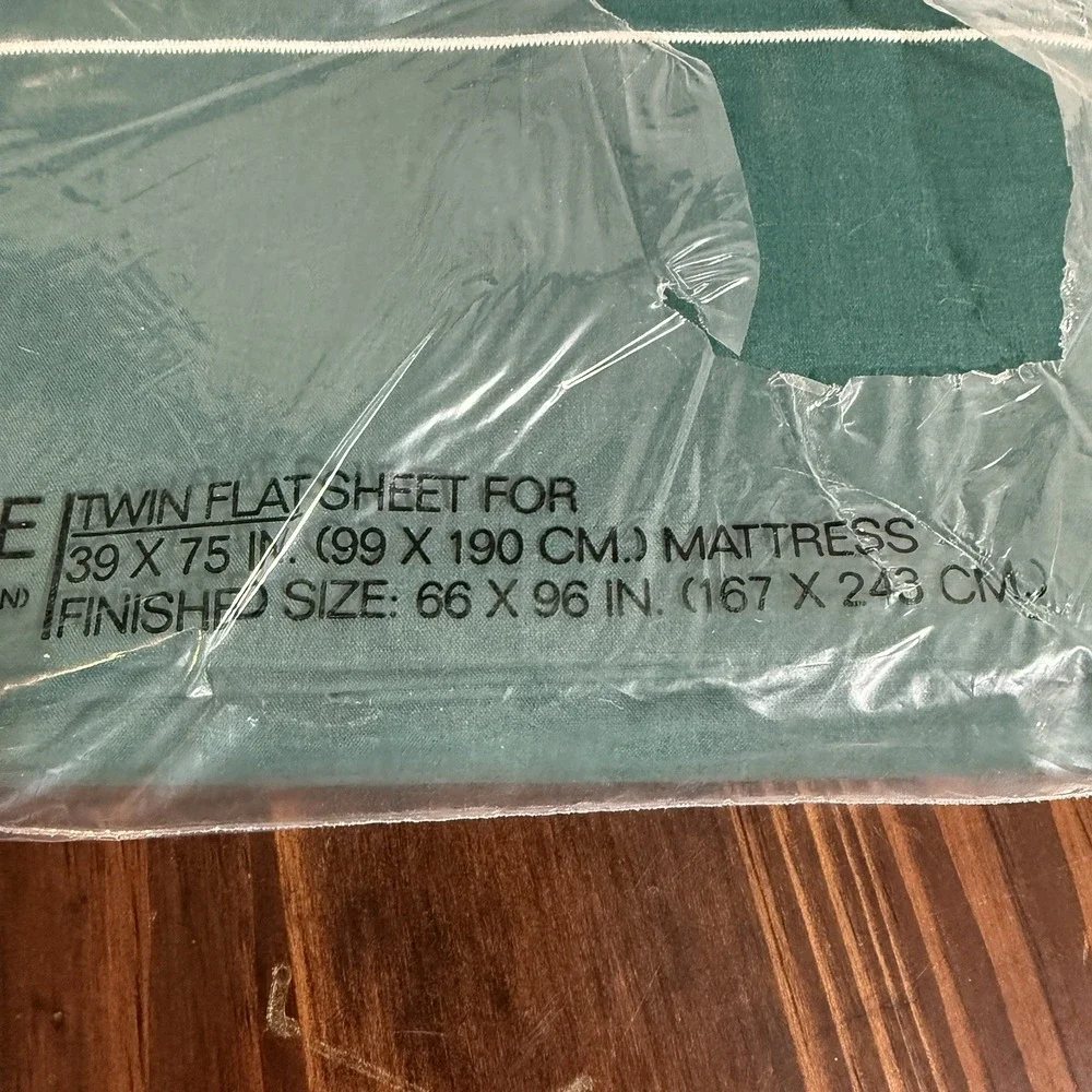 Color Connection West Point Pepperell Twin Flat And Fitted Sheets Jade Green NEW